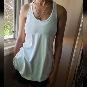 Lululemon White Racerback Tank Top